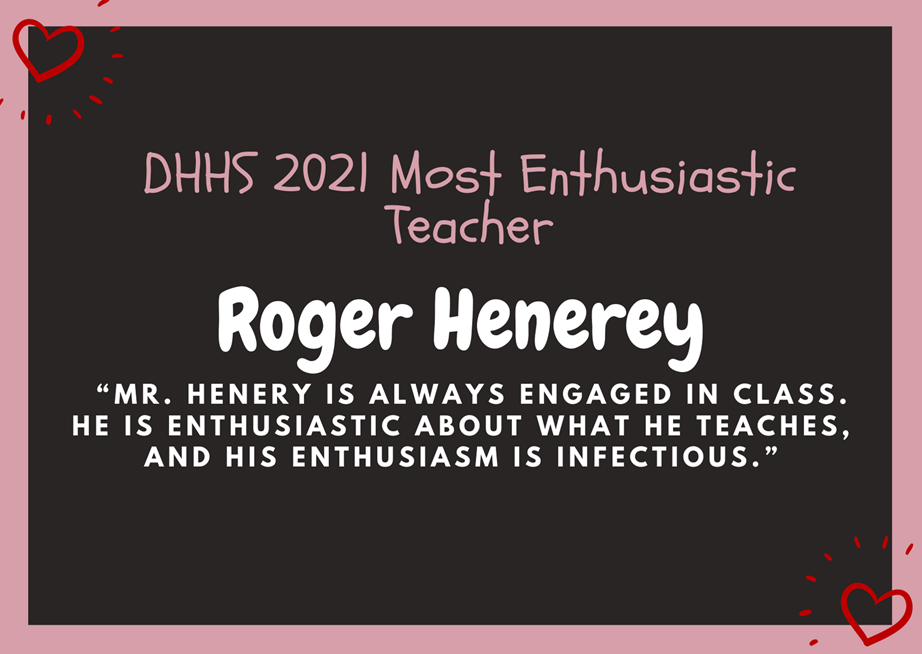 Most enthusiastic teacher Roger Henery